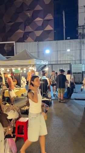Bangkok night markets bustling with vendors and customers
