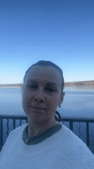 Woman documents park visit with ducks in Chaikovsky, Russia
