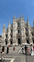 Sunny afternoon around the Duomo and Galleria in Milan