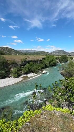 Scenic river valley documentation near Podgorica, Montenegro