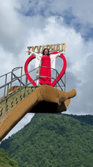 Visit to Tkvarcheli heart monument in mountainous region