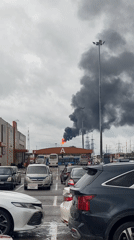 Fire smoke and military fashion on display in Moscow