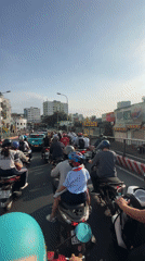 Heavy motorcycle traffic recorded in Thủ Đức, Vietnam