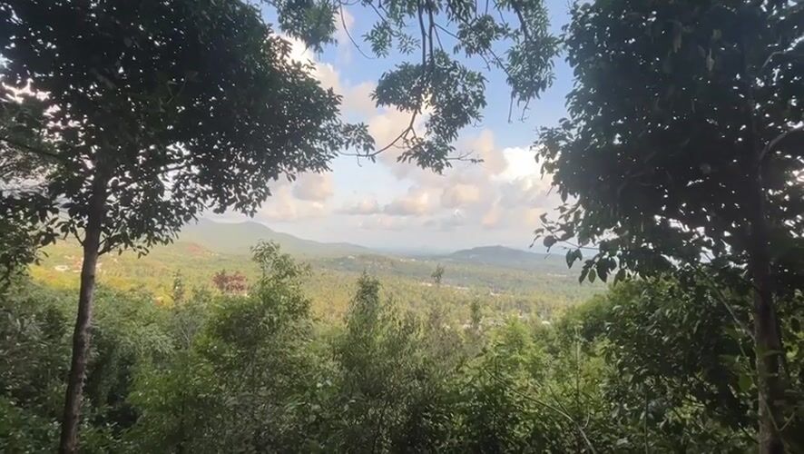 Scenic mountain vista captured from elevated viewpoint in Thailand