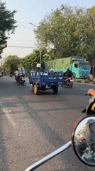 Morning traffic moves through Boro and Kludan streets