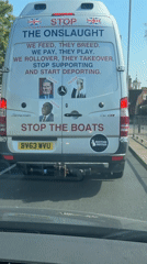 Van with anti-immigration slogans spotted in Great Yarmouth traffic