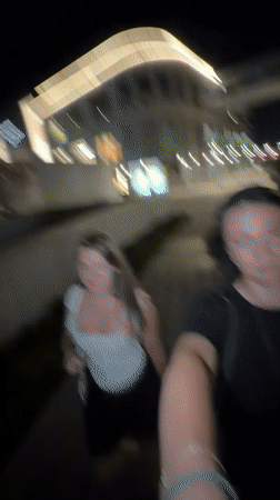 Night out in Belgrade, skyscraper and street-level views
