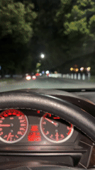 Night driving captured on dashboard camera in Stara Zagora