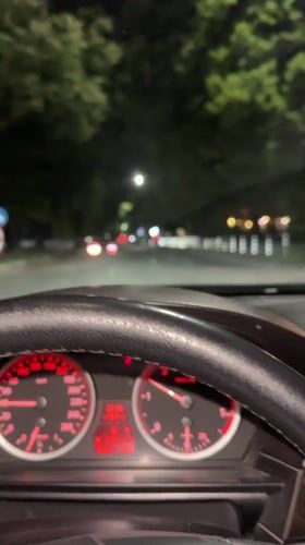 Night driving captured on dashboard camera in Stara Zagora