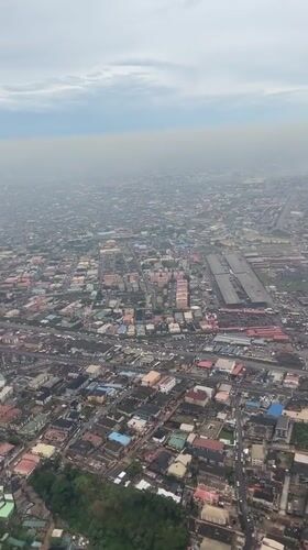Aerial view captures dense residential sprawl in Shagamu, Nigeria