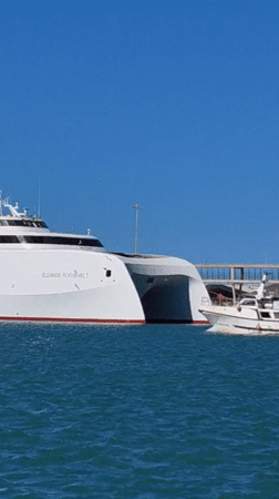 Daily harbor life and Mediterranean architecture in Dénia, Spain