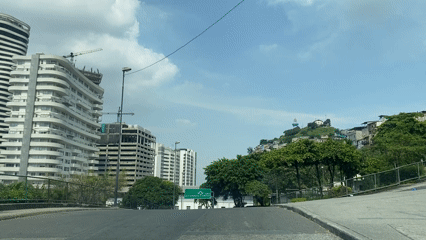 Driver documents urban development in Guayaquil neighborhood