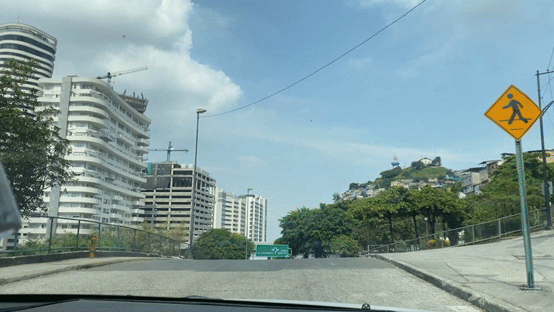 Driver documents urban development in Guayaquil neighborhood
