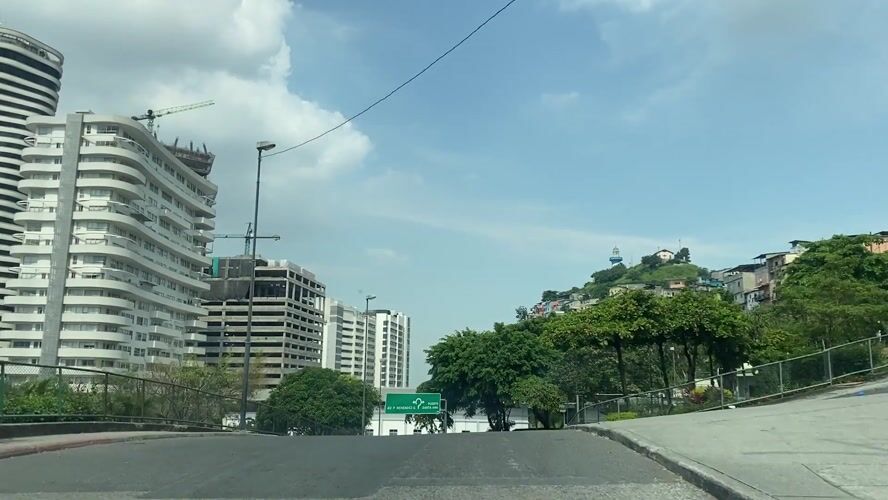 Driver documents urban development in Guayaquil neighborhood