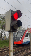 Transit activity observed in Khimki: stopped train, taxi