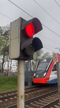 Transit activity observed in Khimki: stopped train, taxi