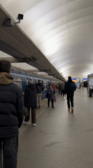 Morning commute scenes documented across Saint Petersburg subway, streets