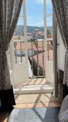 Morning balcony view captured in Santiago de Compostela