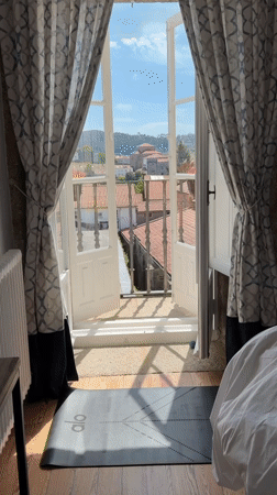 Morning balcony view captured in Santiago de Compostela