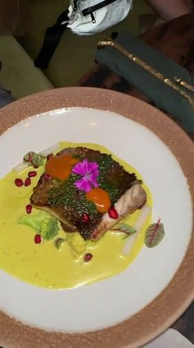 Upscale dining table documented in Ubud restaurant setting