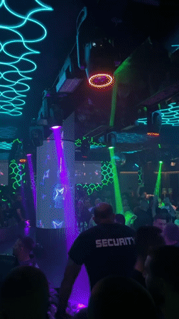 Nightclub scene documented in Bansko, Bulgaria evening hours