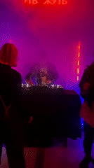 DJ performs at nightclub in Rusanovo, Russia
