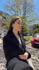 Sofia Woman Captured in Morning Outdoor Walk and Reading Session