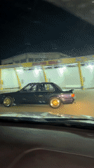Night driving encounter captured between vehicles in Vratsa