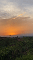 Sunset observed over rural Afikpo, Nigeria landscape