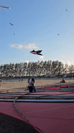 Balinese kite festival draws crowds to Denpasar beachfront