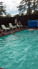 Families enjoy summer swimming day in Chaikovsky, Russia
