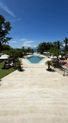 Resort scenes documented at Nusa Penida beach club facility