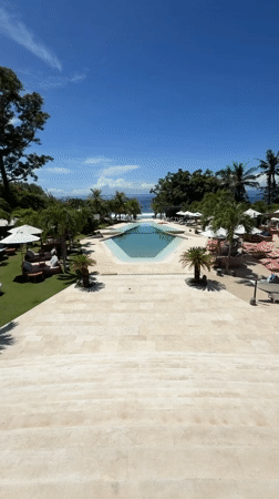 Resort scenes documented at Nusa Penida beach club facility