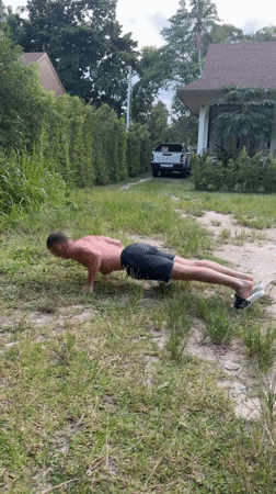 Outdoor workout session on Koh Phangan island Thailand