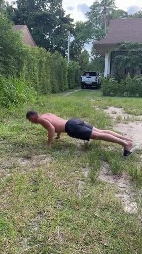 Outdoor workout session on Koh Phangan island Thailand