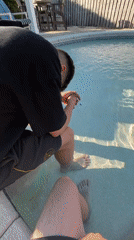 Two men spend evening at Panama City Beach pool