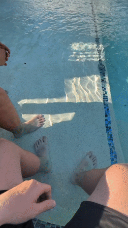 Two men spend evening at Panama City Beach pool