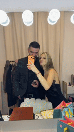 Couple documents evening out in Berlin with mirror selfies