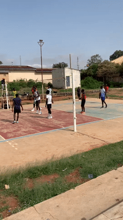 Morning volleyball game and street life captured in Jos