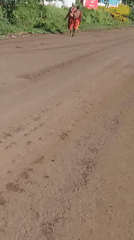 Morning activity recorded on rural dirt roads in Kenya