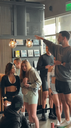 Man addresses group at West Hollywood cafe gathering