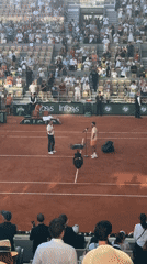 Tennis matches and interviews documented at Roland Garros Paris