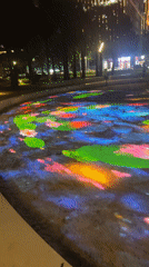 Light projections and skyline views in Nanshan at night
