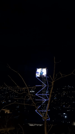 Nighttime scenes captured on Tbilisi's Rustaveli Avenue
