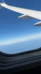 Aircraft observed in flight during clear weather conditions