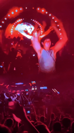 Crowd-level view of a DJ set in Kafr Yasif