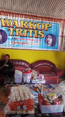 Inside and around a local warung in Boyolangu, Indonesia