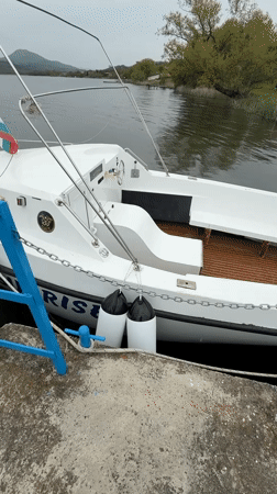 Lake and boat documented in Rakilovtsi, Bulgaria