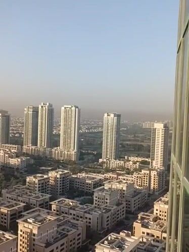 Aerial footage captures Dubai residential district at dawn