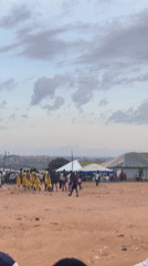 Community gathering near Living Faith Church, Abuja